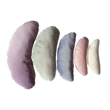 

5Pcs Baby Kid Nursing Pillow Crescent Moon Shaped Pattern for Toddler Kids(White)