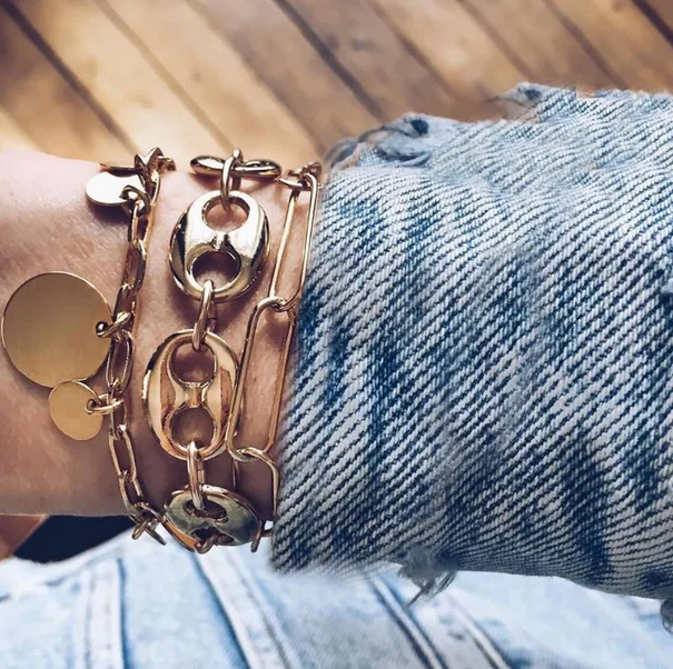 3 шт./компл. в богемном стиле Браслеты Личность Круглый на цепочке с геометрическим узором в виде знака бесконечности набор в стиле «панк» на ювелирные изделия аксессуары