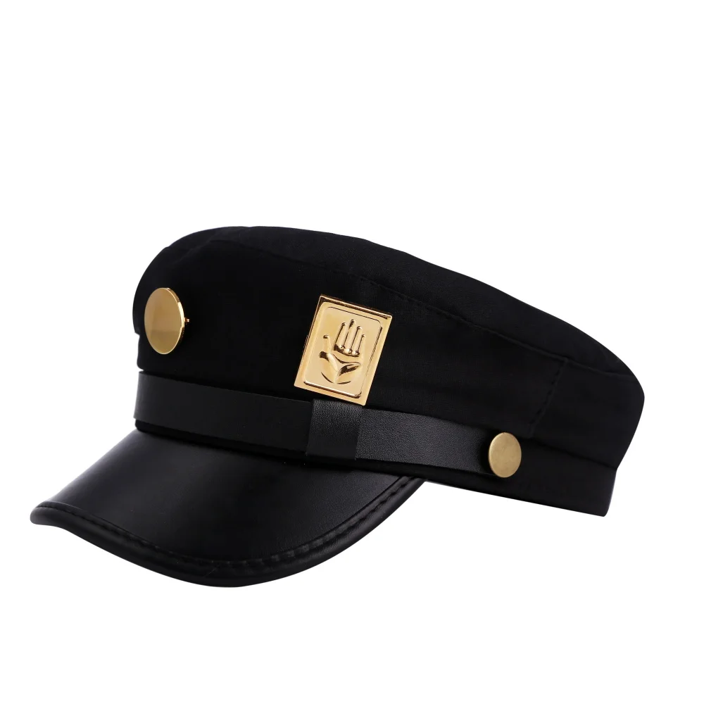 Anime JoJo's Bizarre Adventure Cosplay Cap Jotaro Kujo Joseph Hat Army Military JOJO Caps Hats Badges Animation Around Props best mens beret