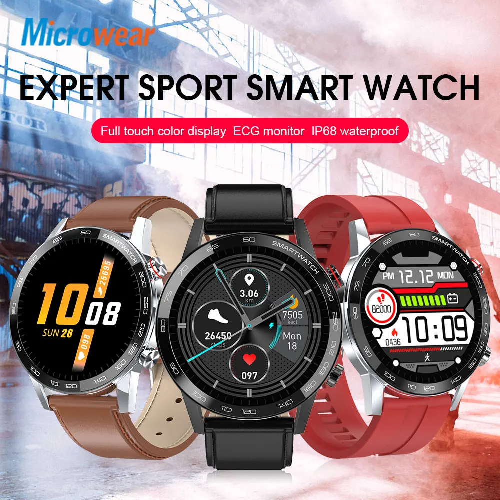 [ES]  Microwear L16 ȶ ð  IP68  ECG ɹڼ  360*360 IPS VS DT95 Smartwatch 