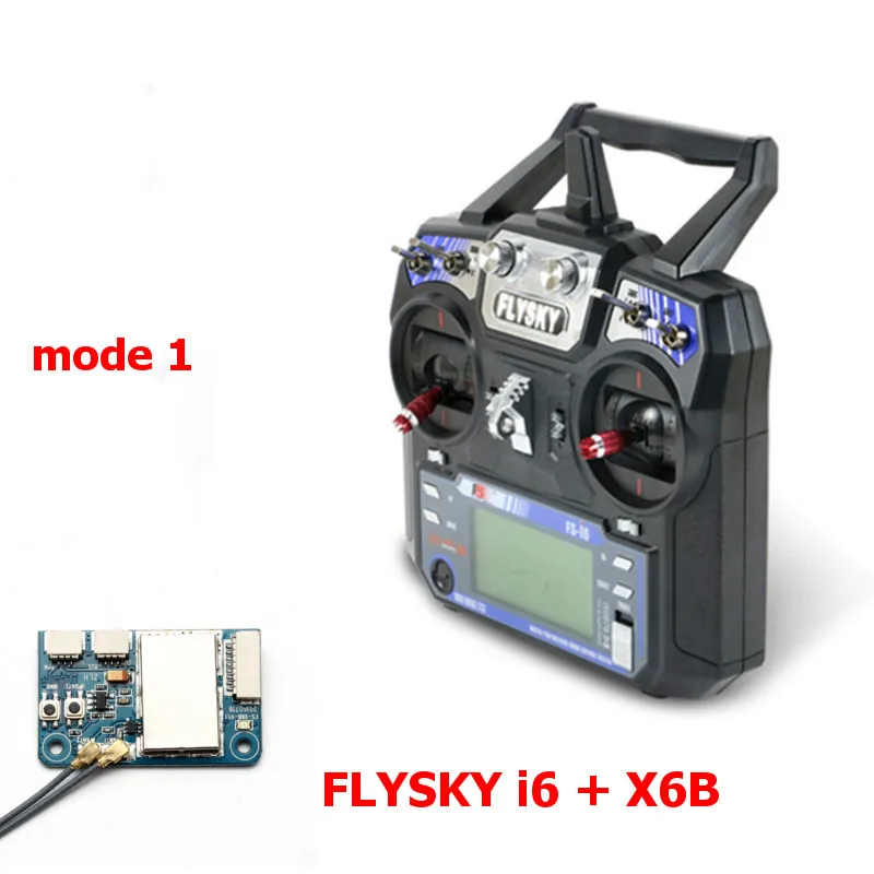 Flysky FS-i6 FS i6 2,4G 6CH передатчик с FS-iA6 FS-iA6B FS-A8S приемник для управляемых вертолетов самолетов небольшой гоночный Дрон с видом от первого лица Mode1 Mode2 - Цвет: Mode 1 I6 with X6B