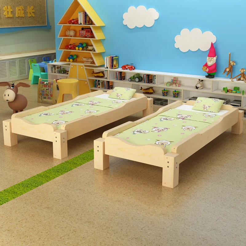 Kindergarten household children bed children furniture nap bed solid wood children bed guard removable WJ021650