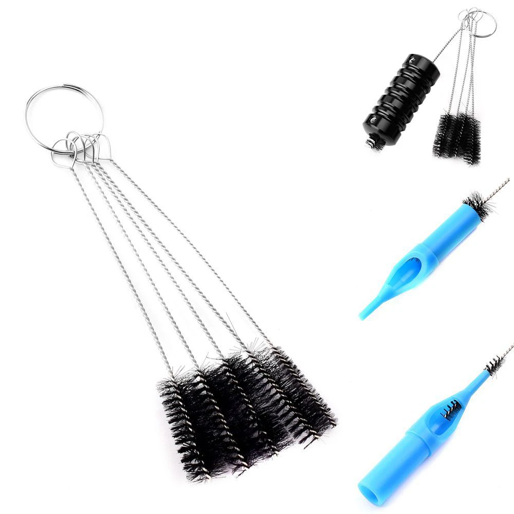 2 Sets 10pcs Tattoo Needles Cleaning Brushes for Tube Machine Grip Airbrush Tattoo Body Piercing Repair Tool Body Art
