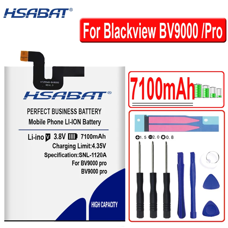 HSABAT 12000 мА/ч, Батарея для Blackview Ultra A6 BV8000 BV6000 BV6000S BV7000 BV9000 BV9500(BV7000 BV8000 BV9000 BV9500 Pro