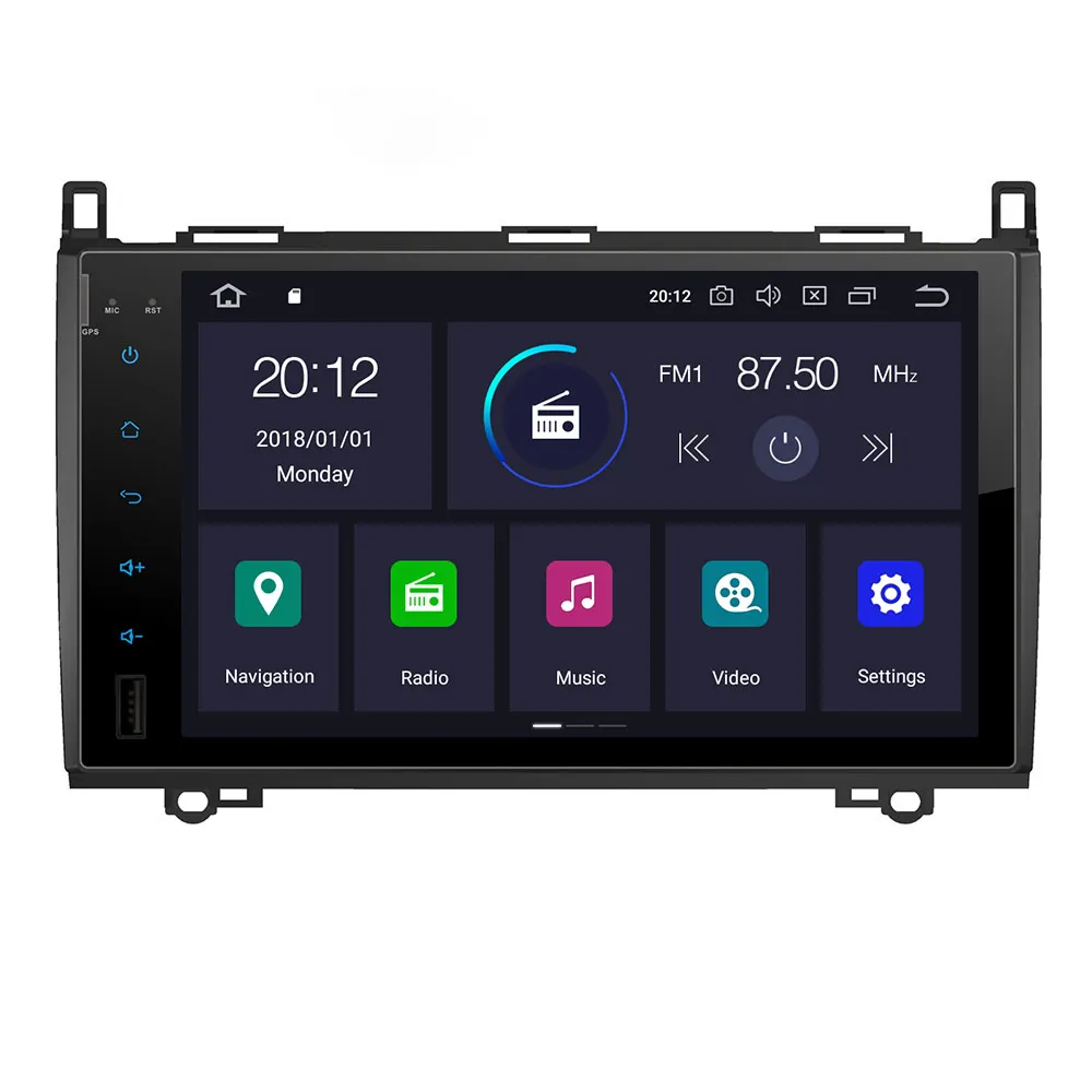 Ips экран Android 9 2 DIN Автомобильный gps-навигация, dvd-плеер радио для Benz Sprinte B200 Vito Viano W46 воспроизводительный мультимедийный радиоприемник