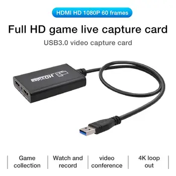 

USB 3.0 Channel HDMI Capture Card High-speed Driver-free Live Video Low Power Capture Recording Box For Windows 7, 8, 10