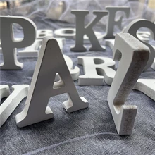 

1pc 8CM Diy Freestanding White Wooden Letters Home Decorations White Alphabet Wedding Birthday Party Personalised Name Design