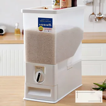 

Mrosaa Kitchen Rice Storage Box Bucket Moisture-proof Insect-proof Sealed Cereal Dry Food Box Grain Storage Bin Rice Container