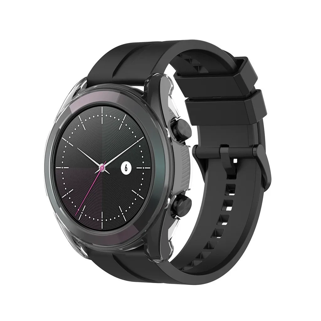 Для huawei-Watch GT2 42/46 мм прозрачный тонкий ТПУ защитный бампер чехол для часов