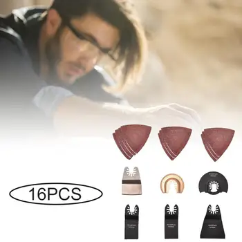 

16PCS Universal Saw Cutters Oscillating Saw Cutters Universal Multi Tool Quick Release Saw Cutters Kit Cutting Oscillating Tool