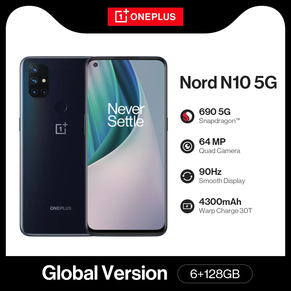 Смартфон OnePlus Nord N10 Snapdragon 690 6 Гб/128 ГБ | Мобильные телефоны и аксессуары
