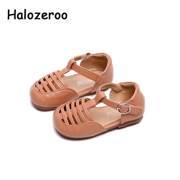 

Summer 2020 Toddler Princess Sandals Baby Girls Black Brand Shoes Children Closed Toe Flats Boys Fashion Soft Shoes Mary Jane