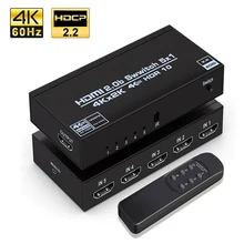 

4K HDMI 2.0 High Speed 5 Ports 60Hz HDR Switcher 5x1 KVM Supports Ultra HD Dolby Vision HDCP 2.2 HDR10 3D 18.5Gbps For Switch HD