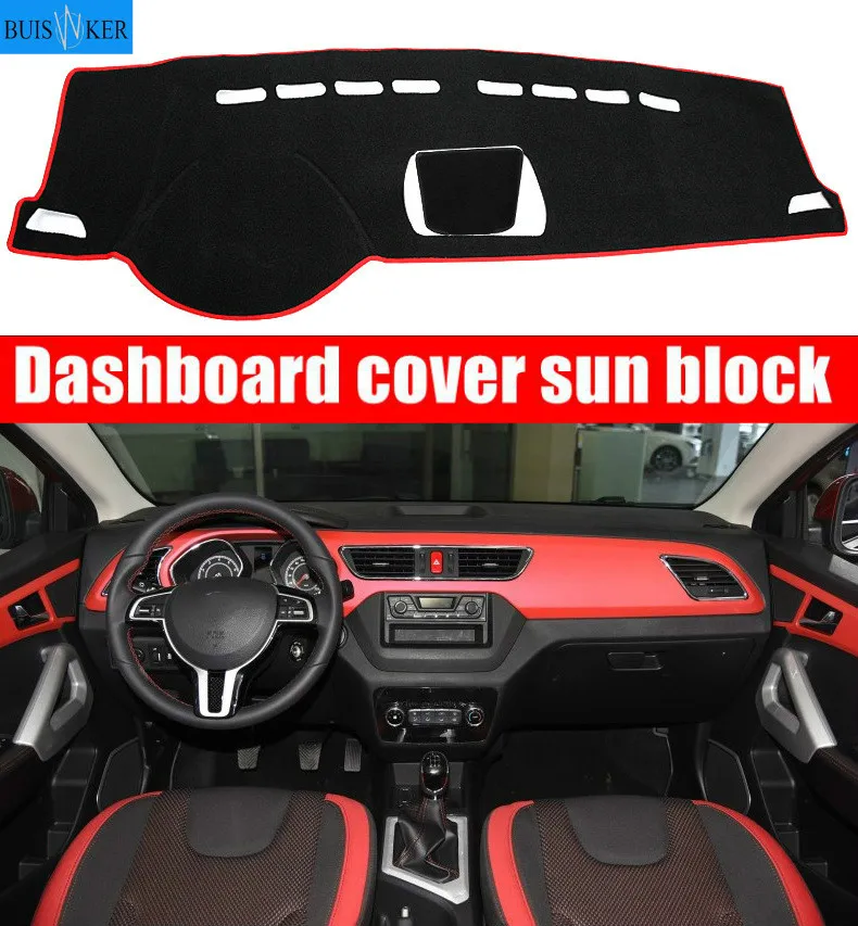 

For JAC REFINE S2 2015 2016 2017 2018 Dashboard Cover Sun Shade Non-slip Dash Mat Pad Carpet Car Stickers Interior Accessories