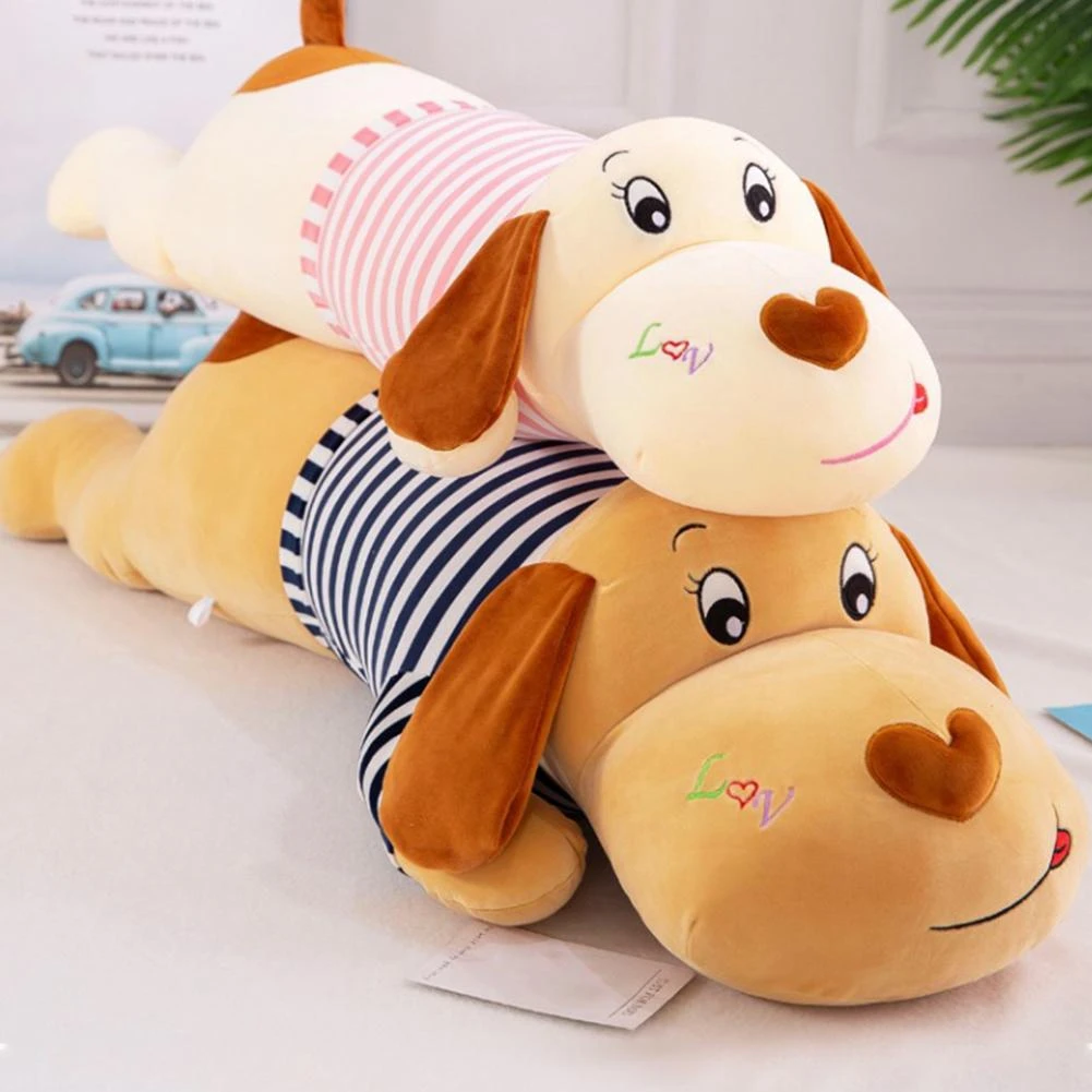 かわいい犬ぬいぐるみストライプハイエナ愛枕ダウン綿人形グッド反発子供の女の子のためサプライズギフト素敵な家装飾 Aliexpress