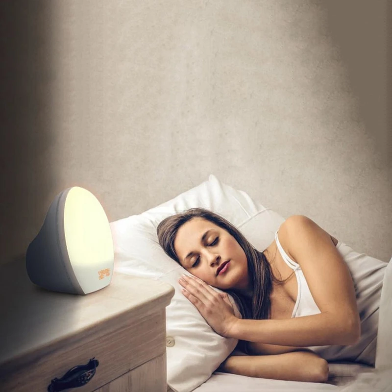 Модные-Wake-Up светильник восход и закат природа Wake Up Fm радио будильник красочные атмосферу светодиодный ночной Светильник штепсельная вилка стандарта США