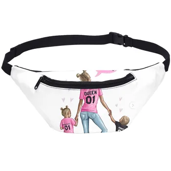 

2020 Customized Super Mama Fanny Pack Waist Bag Cute image Print Bum Bag Travel Outdoor Cycling Hip Pack for Mobile Phone