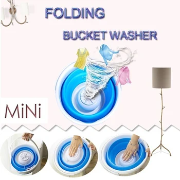 Minimáquina de lavado de ropa automática, lavamanos portátil, plegable, en Stock 2