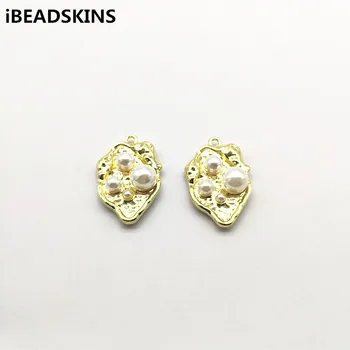 

New arrival! 30x20mm Zinc alloy imitation pearl pendant for Earrings parts Necklace Accessories hand Made Earrings Jewelry DIY