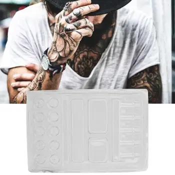 

Tattoo Ink 25pcs of Set Disposable Tattoo Ink Pigment Tray Stand Tattoo Needle Head Holder Container Permanent Makeup Pigment