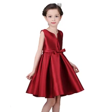 Лето Девушки Детские платья для Праздничное платье для девочек вечернее платье красное платье Элегантное сексуальное платье с v-образным воротом, для девочек, платье для детей, пасхальные наряды