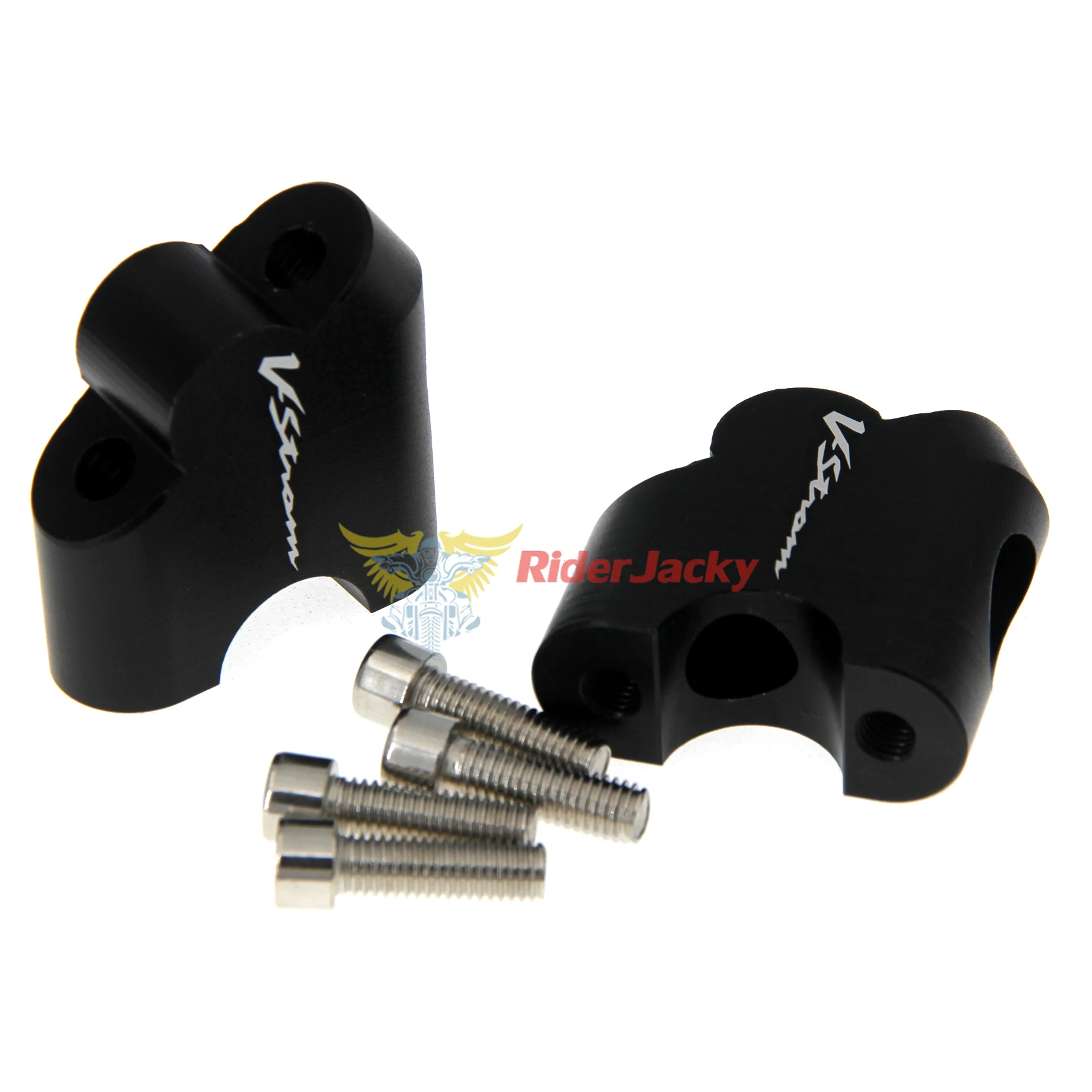 laser Logo VSTROM For Suzuki DL 650 V-STROM DL650 2004-2012 2009 2010 2011 Motorcycle Handlebar Riser Up Backs Moves Bracket Kit