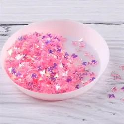 Vibrant Butterfly Nail Sequins - 12 Color Set for DIY Nail Art Decoration (10g) (JG Trans Pink)