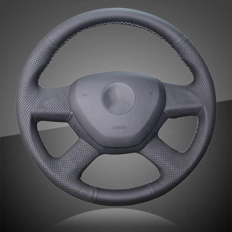 

Car Braid On The Steering Wheel Cover for Skoda Octavia 2015 2016 Fabia 2014 Rapid 2013-2015 Superb 2013-2016 Yeti Wheel Cover