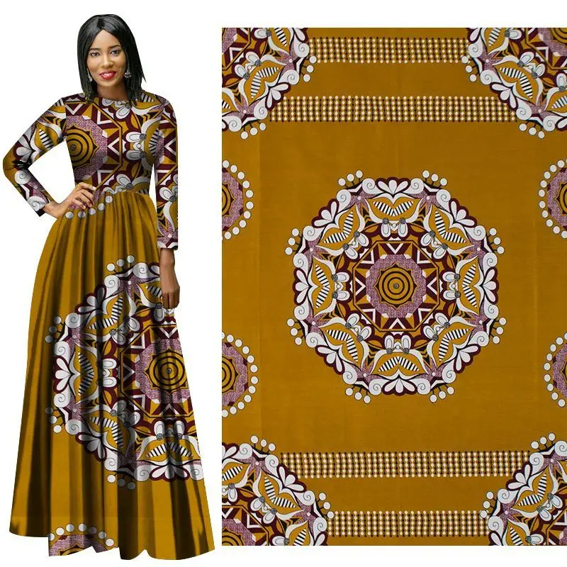 6 ярдов голландская вощеная ткань нигерийская Анкара восковая ткань высокого качества африканский батик печатная ткань для свадебного платья костюм FS1101