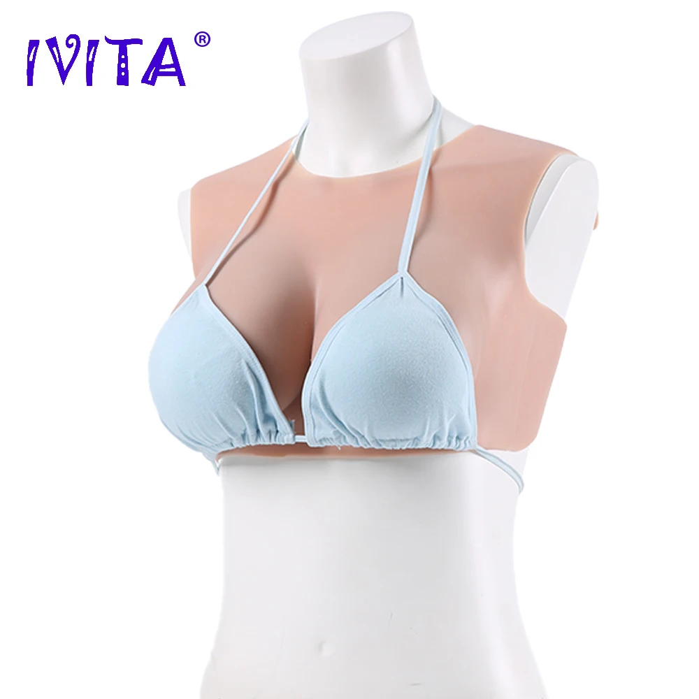 Силиконовая грудь IVITA 100% Реалистичная поддельная чашка D для фотографий