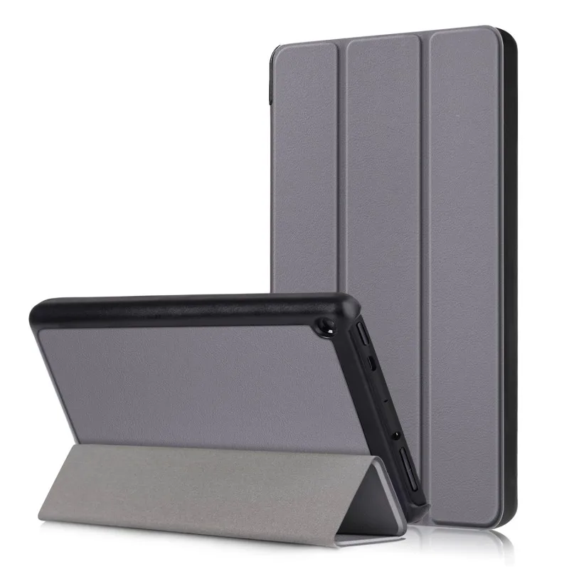 Чехол для Amazon New Fire 7 чехол с принтом PU кожаный чехол-подставка для Amazon Fire 7 9th generation чехол Funda+ стилус - Цвет: Gray