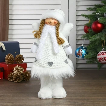 

Interior doll "Angel girl in a white dress with hearts" 35 cm