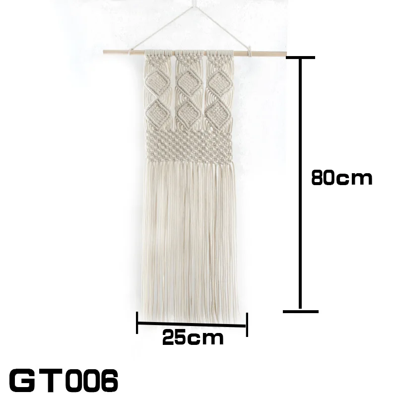 Cross Border Cotton Thread Hand-woven Processing Indoor Decoration Beautify Wall Decoration Wall Hanging Decoration Tapestry Cur