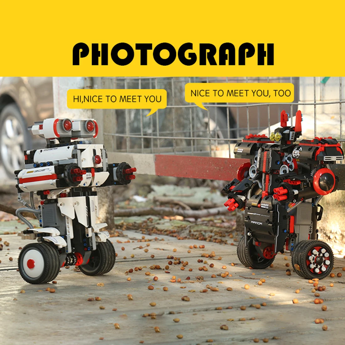 806Pcs APP Controlled RC Balanced Programming Robot Building Kit - Black