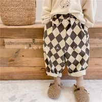 Nouveau pantalon à carreaux pour bébés garçons automne 2026, style coréen, décontracté et ample, pour tout-petits et enfants, vêtements pour enfants 1