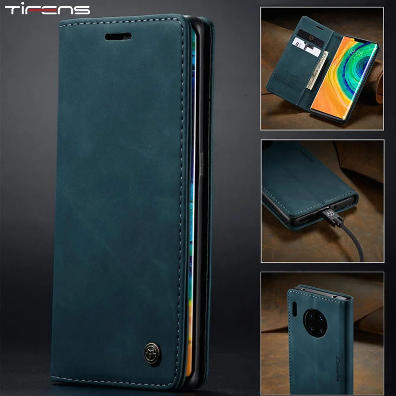 Кожаный чехол кошелек с откидной крышкой для Huawei P40 P20 P30 Mate 30 Lite Pro P Smart 2019