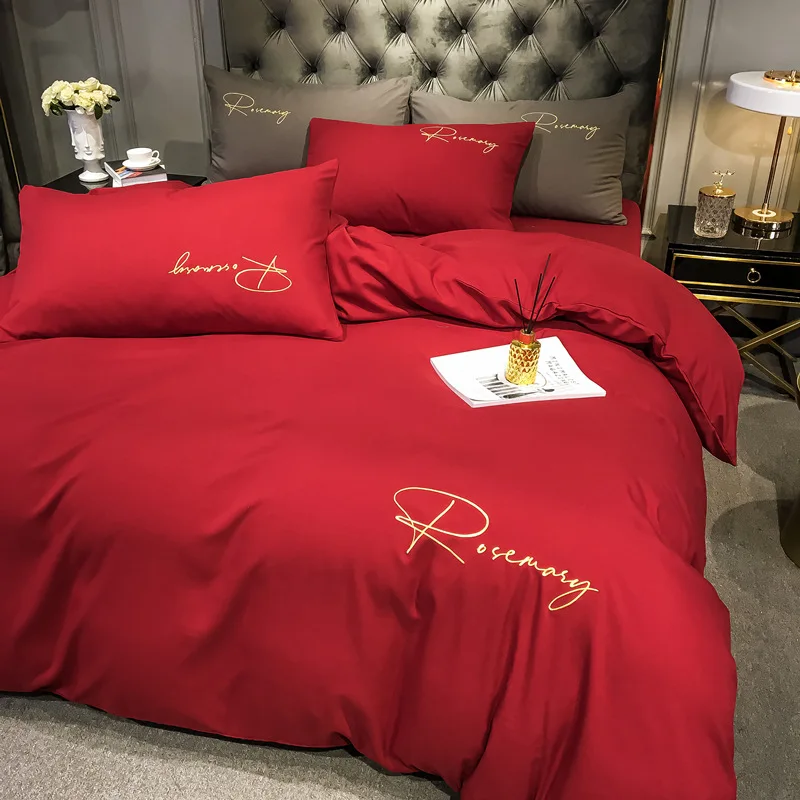 

Bedding Set 3/4pcs Simple style Family Set Include Bed Sheet Duvet Cover Pillowcase Boy Room Decoration