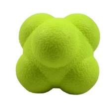Workout Elastic Baseball Sports Agility Training Fitness Reaction Ball Coordination Reflex Outdoor TPR Exercise Tennis Hexagonal