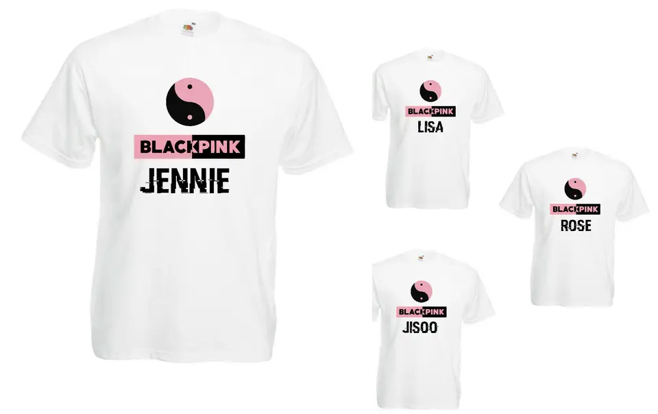 Black Pink Member Profile Printed T Shirt Kpop Korean Girl Group Bias T Shirts Aliexpress