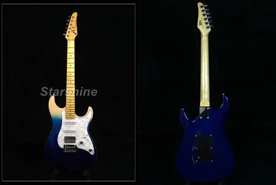 Электрогитара CC-TM Atom Anderson электрогитара Alnico Humbucker Preal Pickguard вспыленная Кленовая верхняя желтая Шея