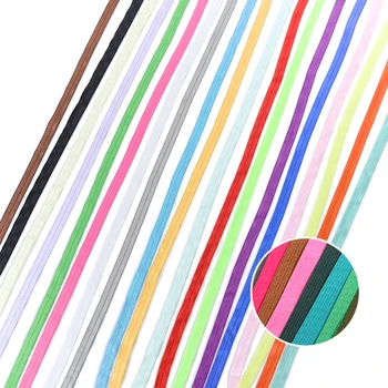 

In stock! 3mm 160yard Elastic Braiding Cords Stretchy Elastic Bands Mask Rope for DIY Sewing Crafting Mask Making