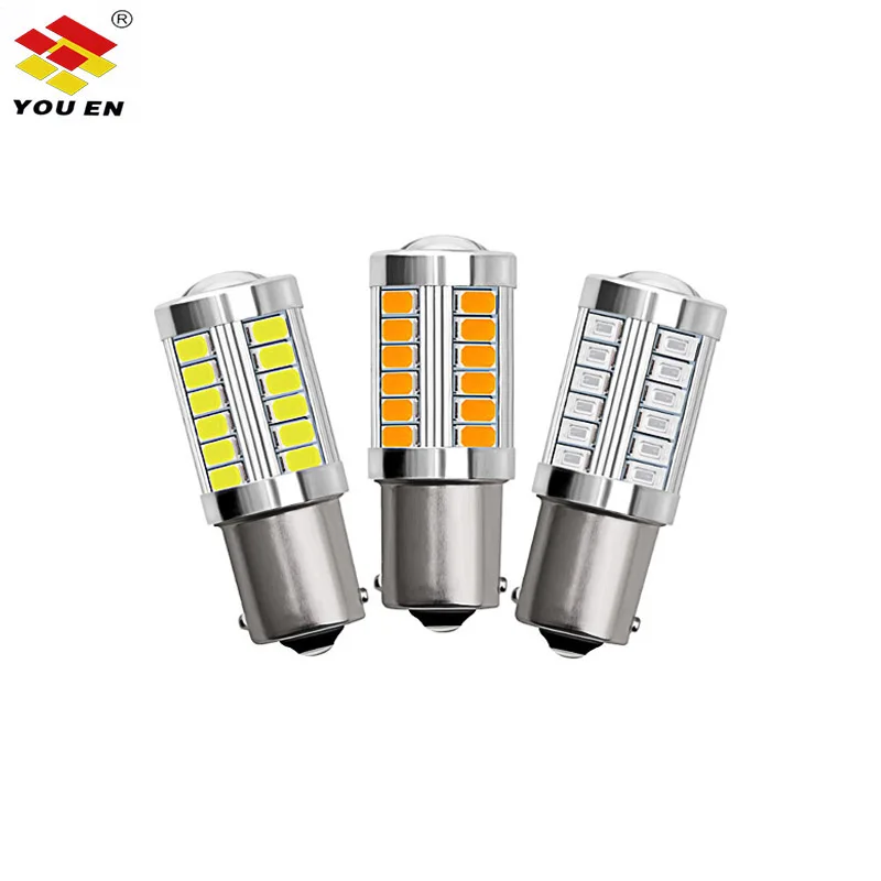YOUEN Универсальный 1156 Ba15s 33SMD P21W 660 люмен супер яркий светодиодный поворота Стоп