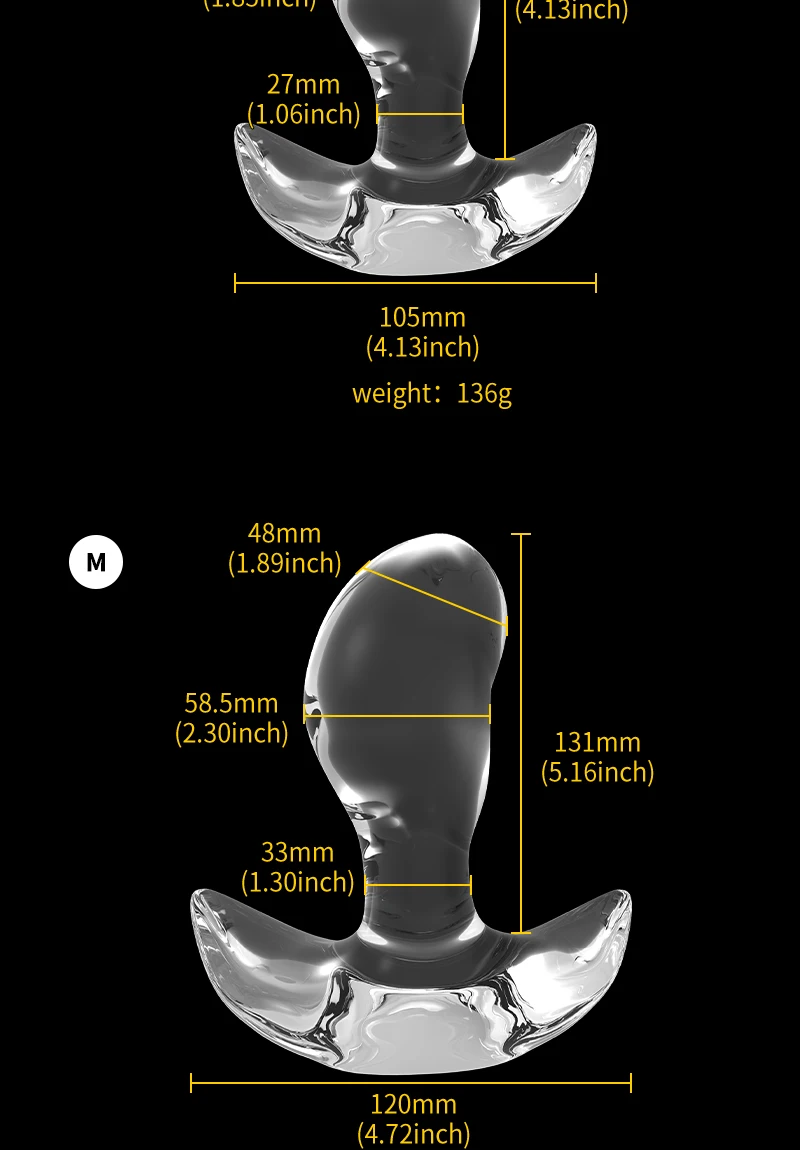 Huge Wearable Anal Plug Sex Toys Large Butt Plug Prostate Massage G-Spot Stimulation Anal Dilator For Women Men Adult 18+