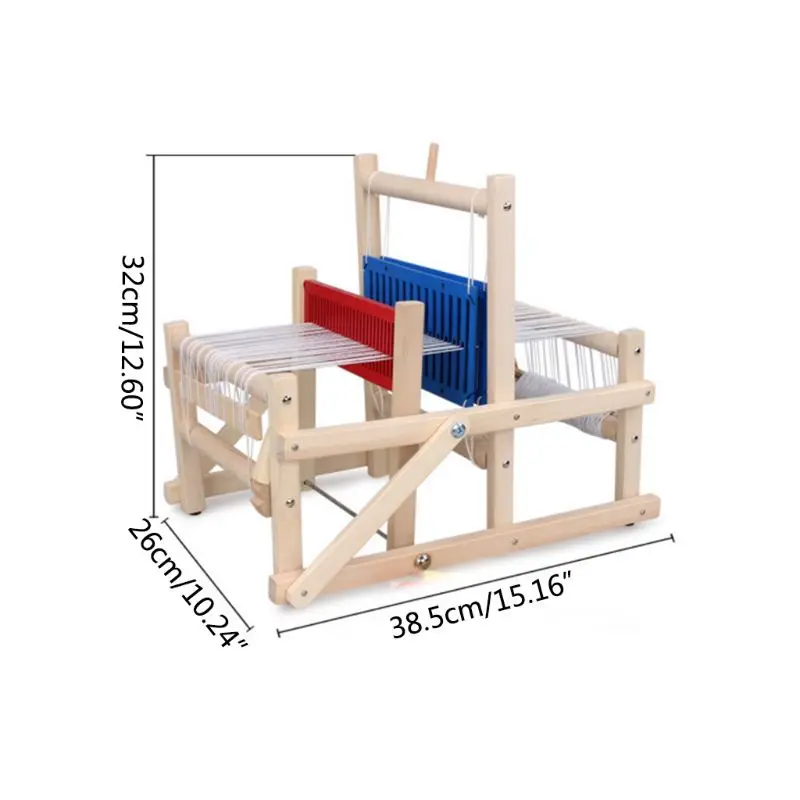

Kids Weaving Loom Kit Wooden Hand Knitting Machine for Beginners Children