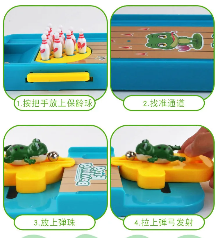 Douyin мини-лягушка боулинг игрушки настольная игра мяч стол дети родитель и ребенок Интерактивная игрушка Эмиссионный мяч стол