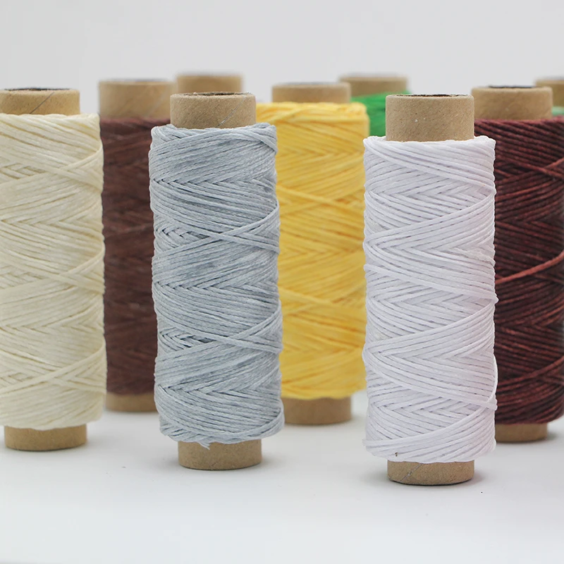 24 цвета, 150d, кожанная одежда, ручная щелевая Вощеная линия, сделай сам, восковая веревка, полиэфирная волоконная веревка, 0,8 мм, ручная воловья кожа, есть плетеная веревка