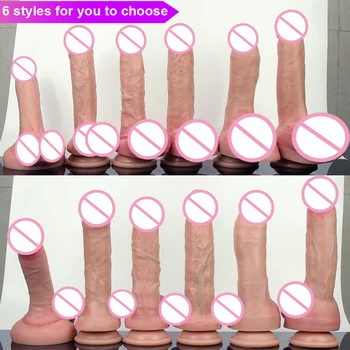 Soft Skin Realistic Dildo Cock for Women Huge Big Penis with Suction Cup Sex Toy Private Multiple Size Fake Penis Anal Butt Plug 5