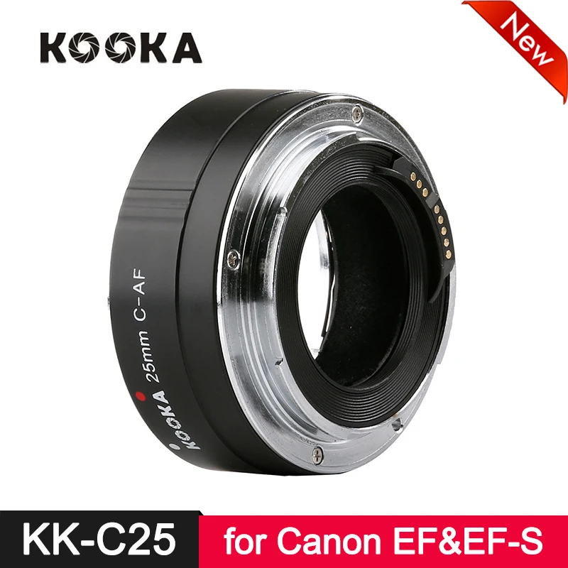 Micnova KK-C25 ttl металлическая удлинительная трубка AF с автофокусом для Canon EF EF-S DSLR Объектив камеры крупным планом Макросъемка изображение 25 мм