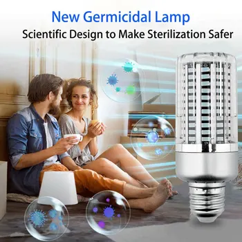 

1PCS 40W UV Germicidal Lamp 130 LED Beads Smart Timing UVC Bulb E27 Household Ozone Disinfection Light Bulbs 110V/220V