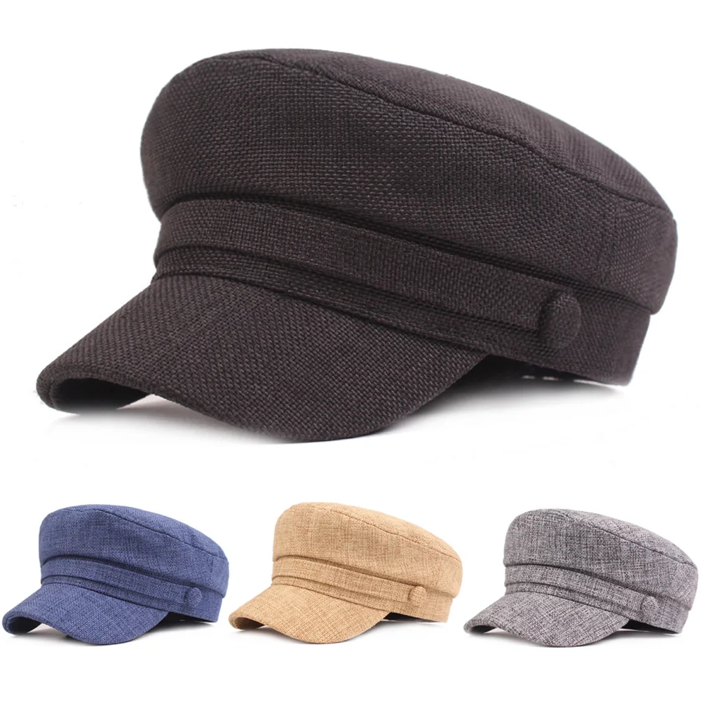 navy driving cap
